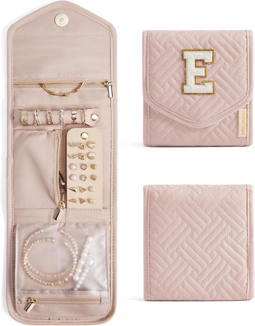Foldable Travel Jewelry Organizer Case Tangle-Free