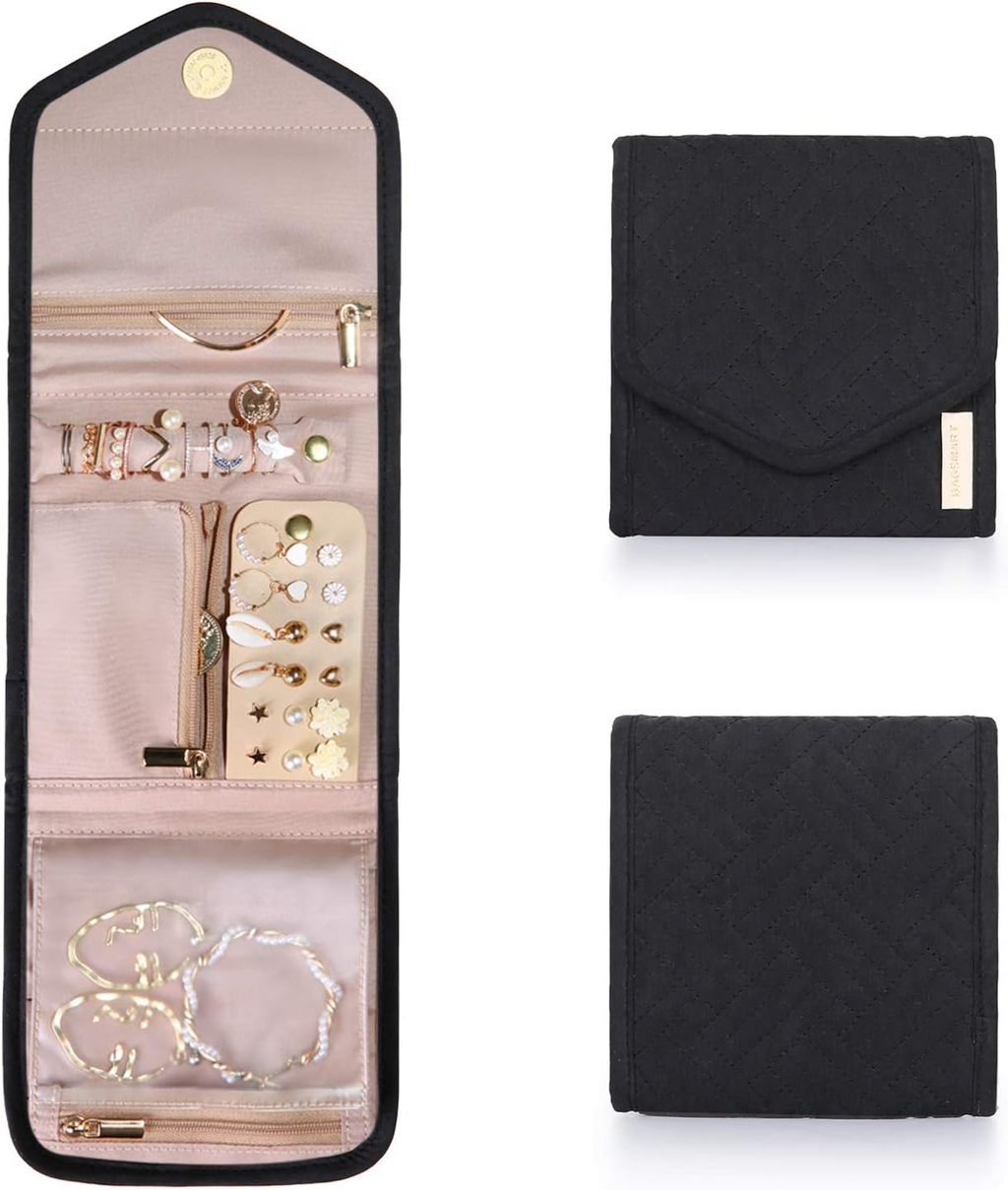 Foldable Travel Jewelry Organizer Case Tangle-Free