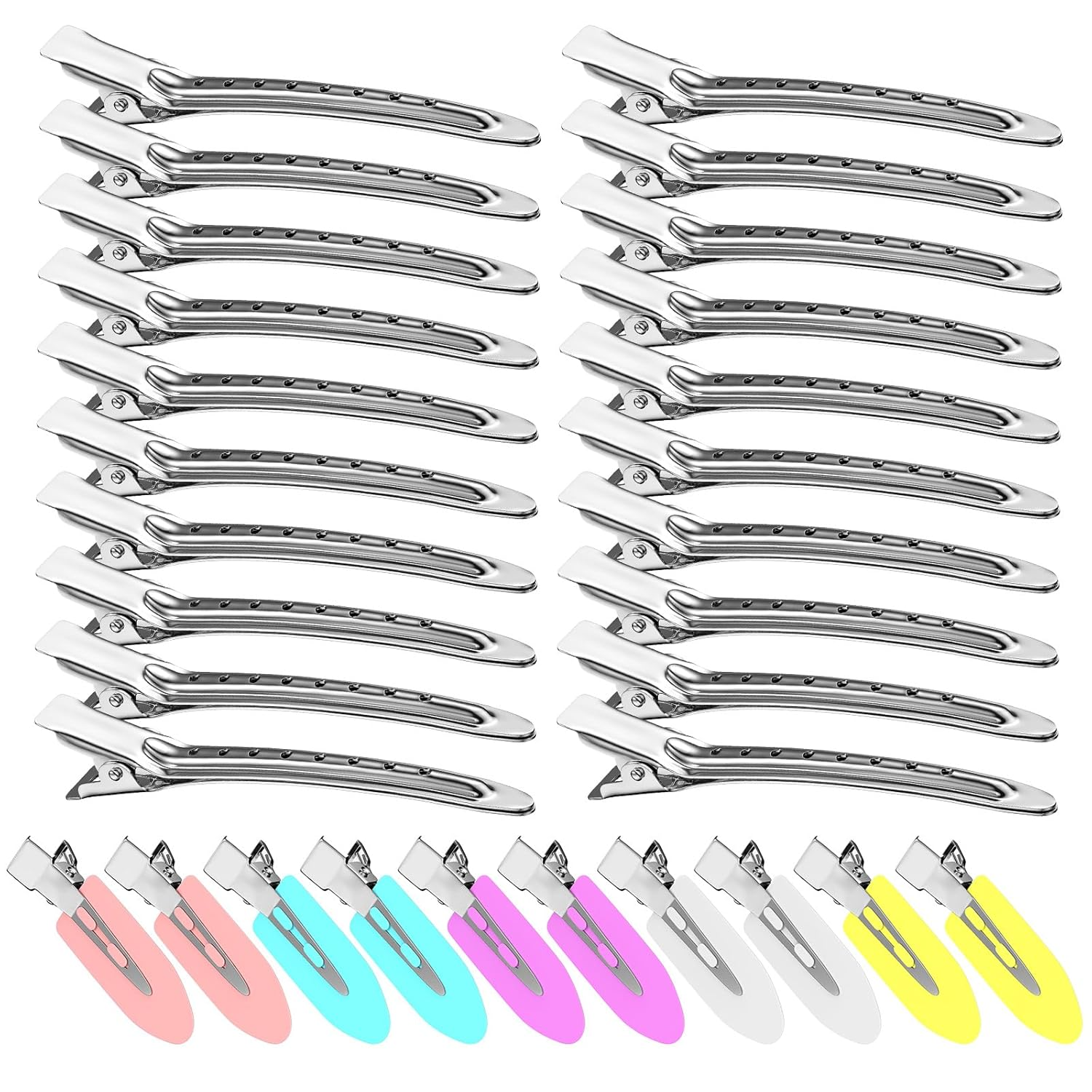 Heavy-Duty Metal Alligator Hair Clips for Styling