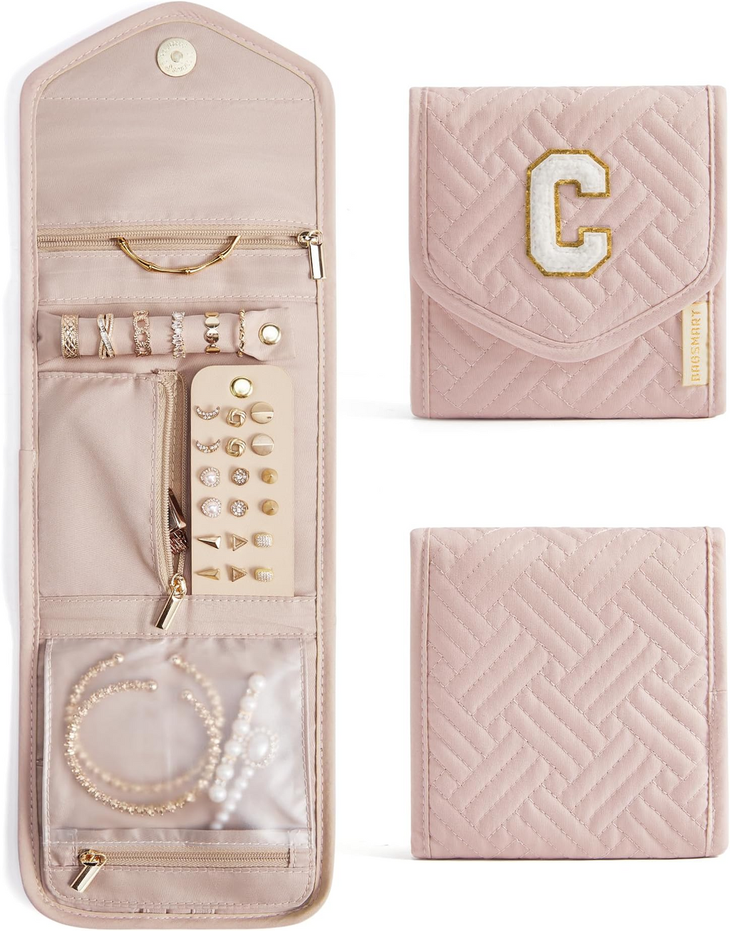 Foldable Travel Jewelry Organizer Case Tangle-Free