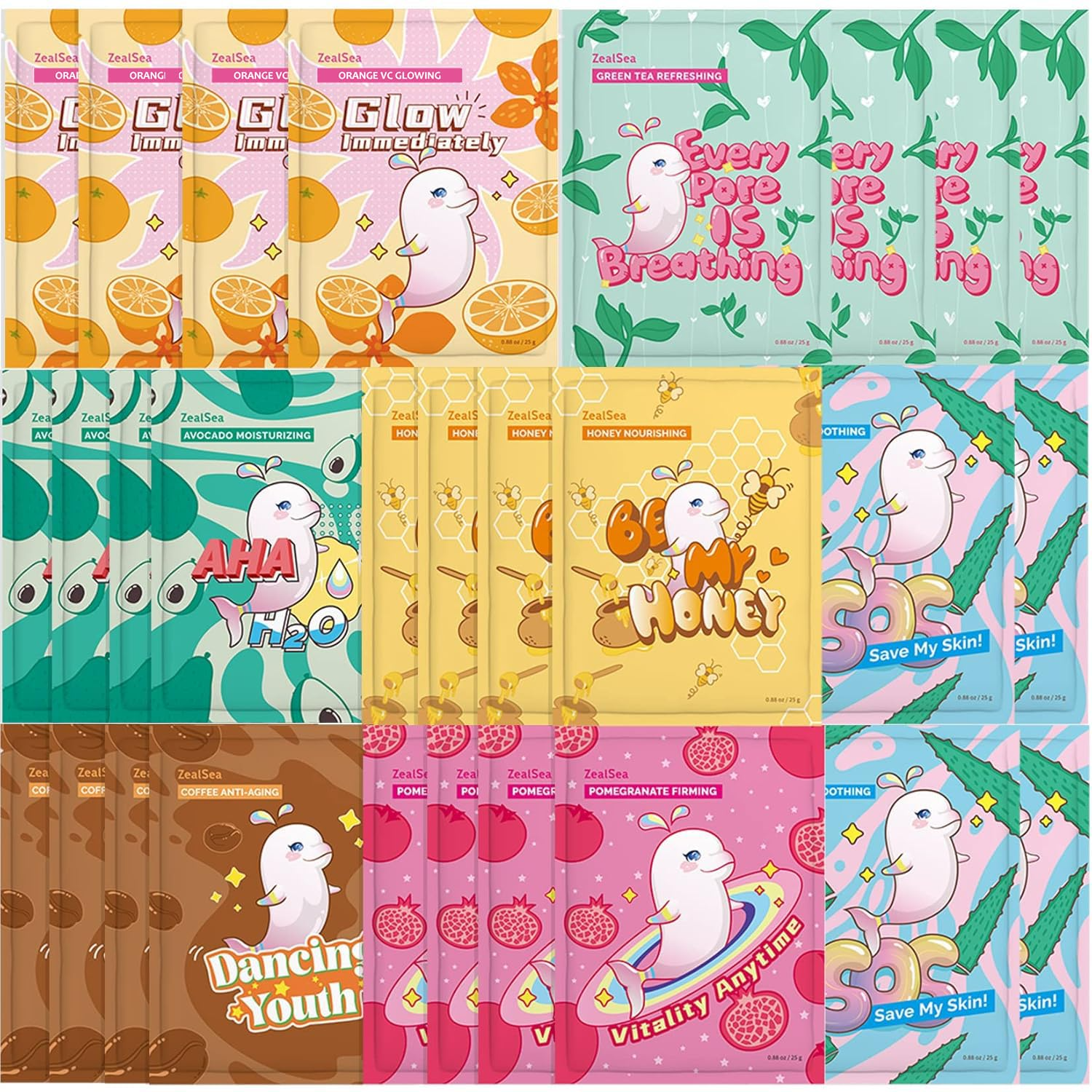 7-Day Facial Sheet Mask Set with Botanical Extracts