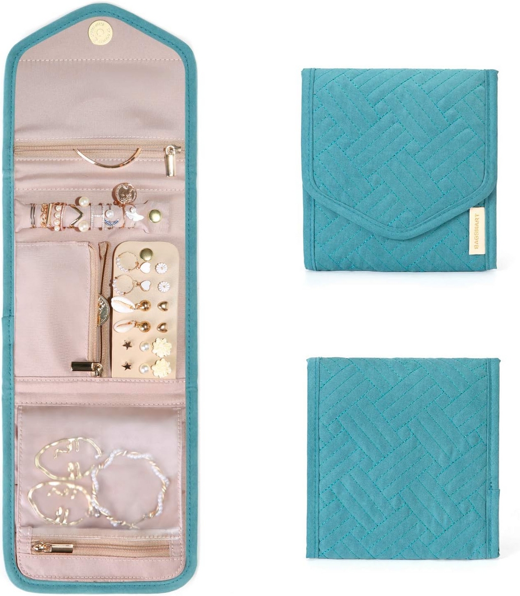 Foldable Travel Jewelry Organizer Case Tangle-Free