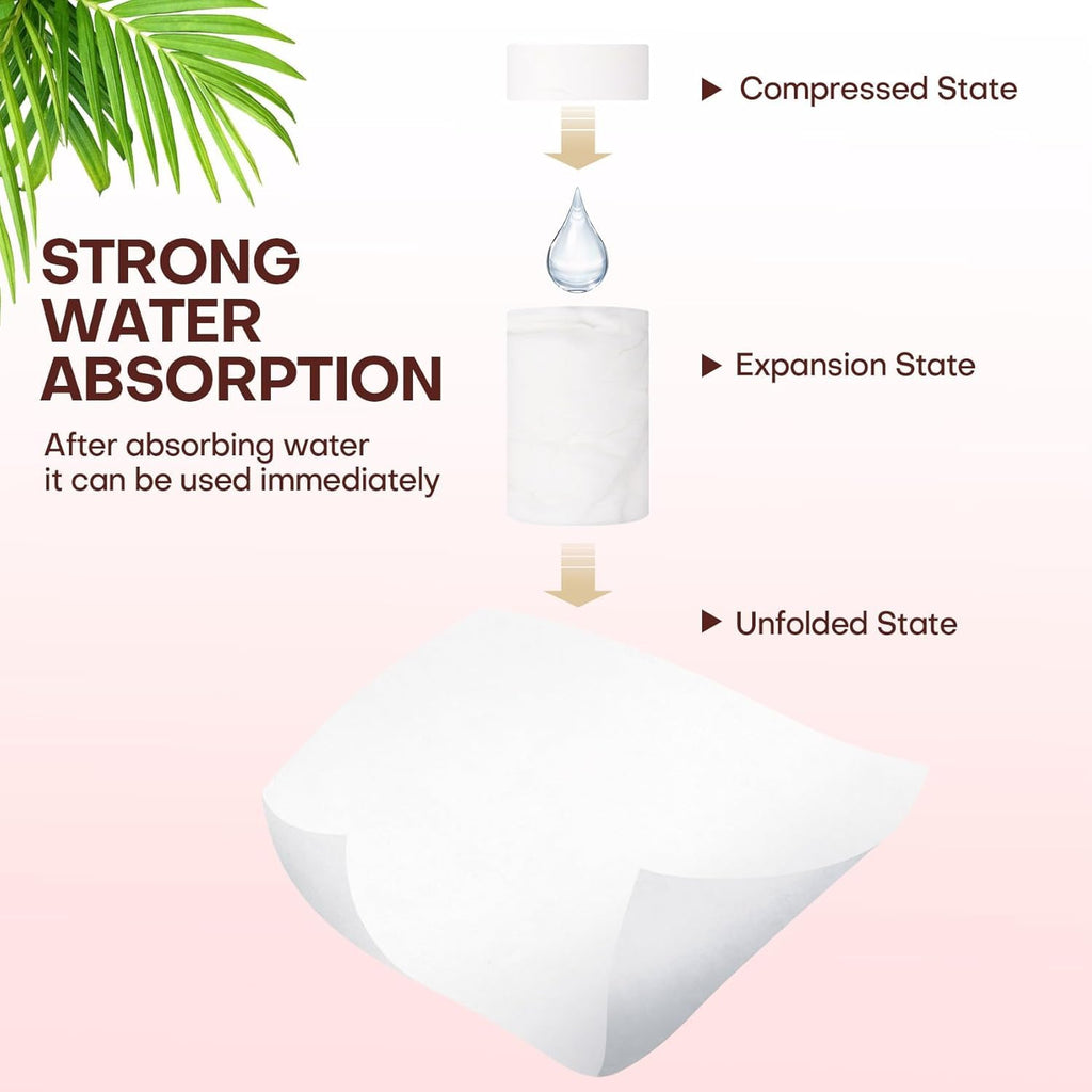 Disposable Face Towel Compressed Towel Tablets for Travel, 12x9 Inch Portable Mini Face Washcloths Reusable Biobased for Gym Hiking Camping Outdoors, Individually Wrapped