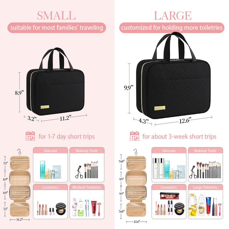 Hanging Travel Toiletry Bag Waterproof with Hook