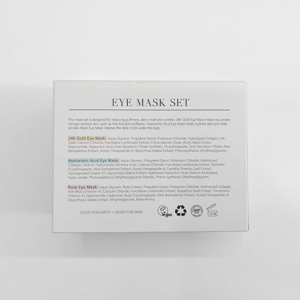 PEAUAMIE Under Eye Patches Gold and Hyaluronic Acid for puffy eyes,Rose Eye Masks for Dark Circles and Puffiness skin care Smooth Wrinkles products 30 Pairs