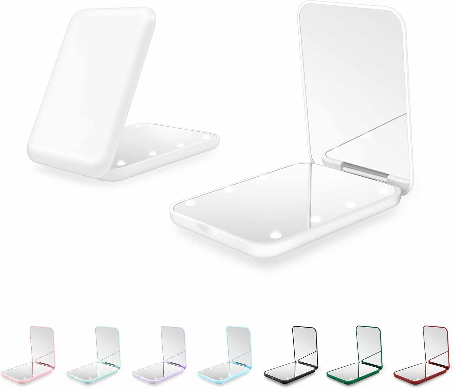 LED Compact Mirror with Light & 3X Magnification Travel