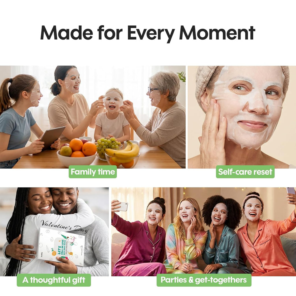 7-Day Facial Sheet Mask Set with Botanical Extracts