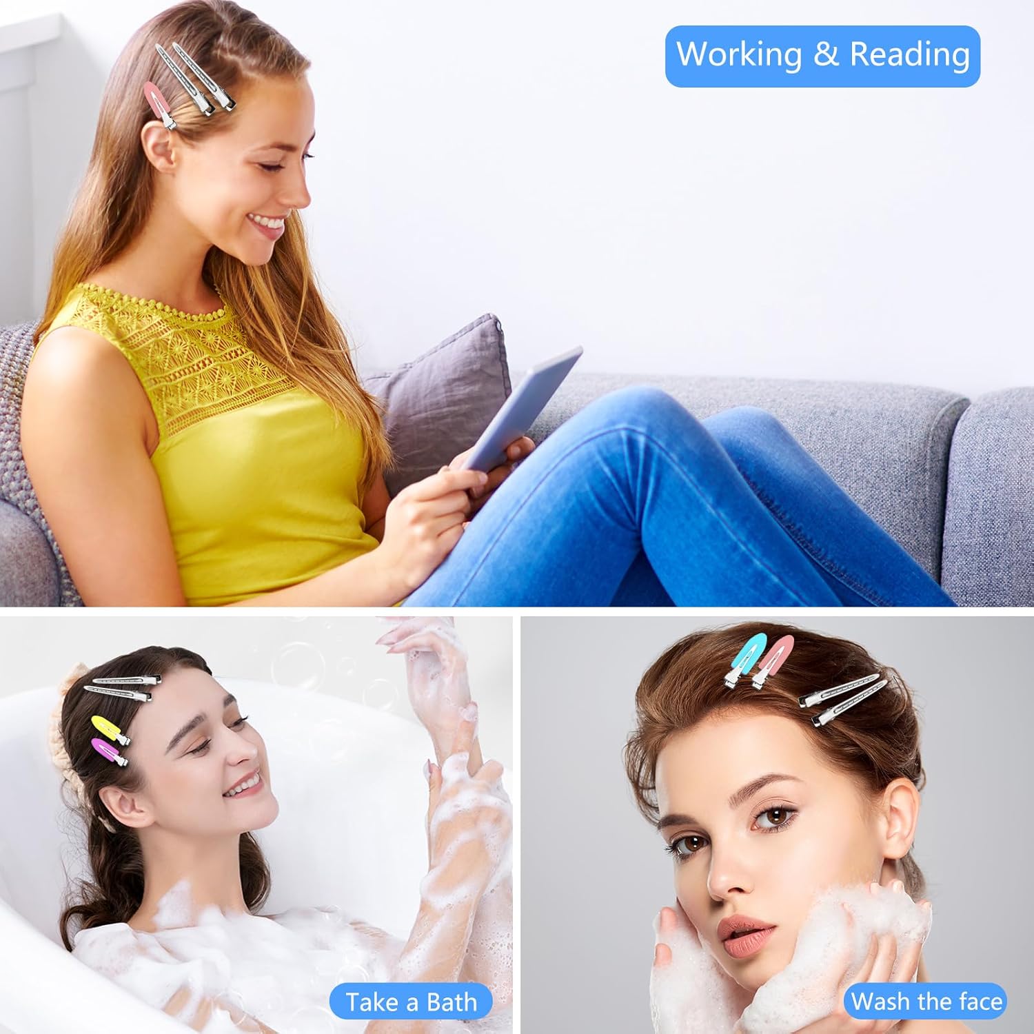 Heavy-Duty Metal Alligator Hair Clips for Styling