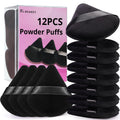 12pcs Powder Puffs for Face Powder Triangle Powder Puff for Loose and Cosmetic Foundation, Makeup Puff for Contouring, Cloud Kiss Beauty Makeup Tools