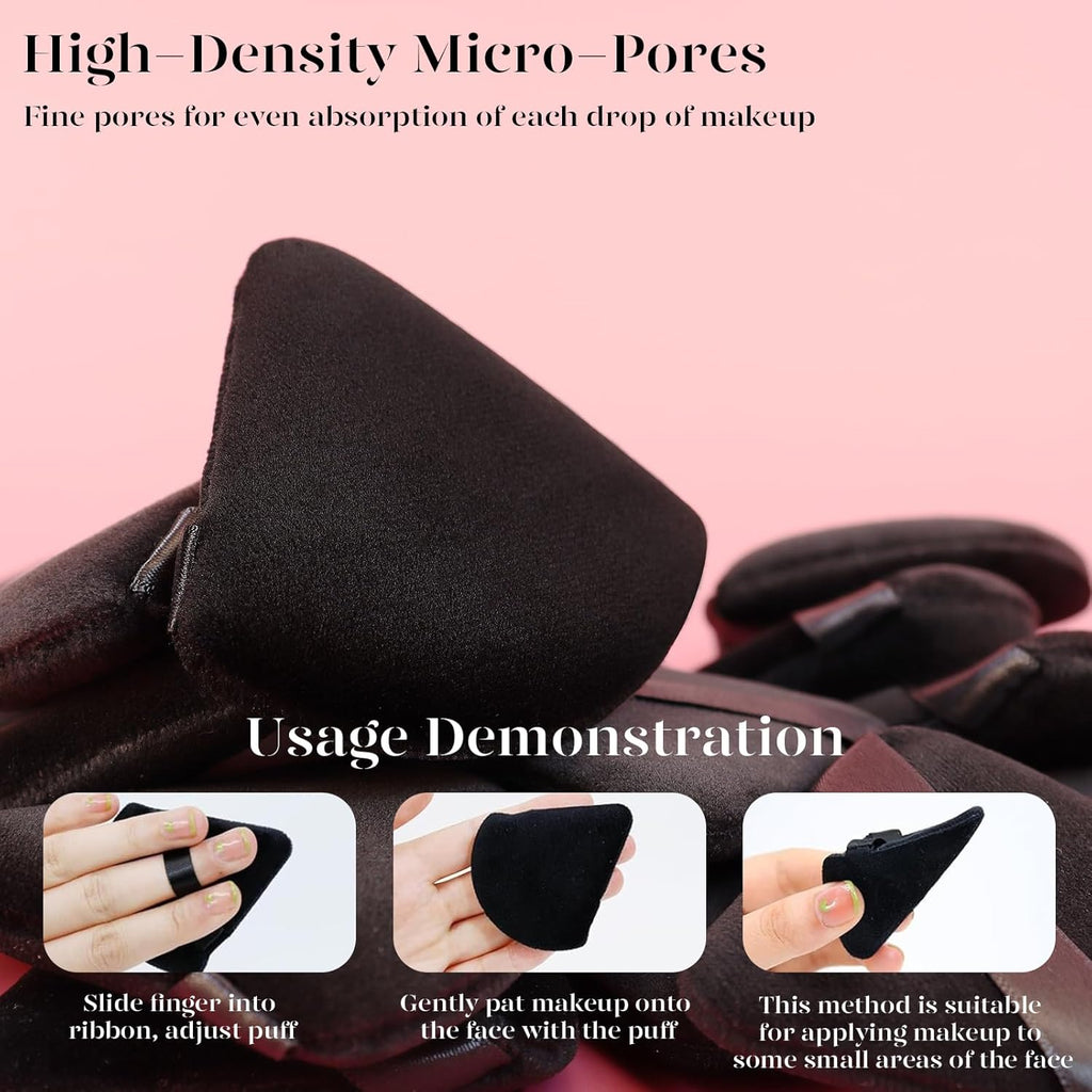 12pcs Powder Puffs for Face Powder Triangle Powder Puff for Loose and Cosmetic Foundation, Makeup Puff for Contouring, Cloud Kiss Beauty Makeup Tools