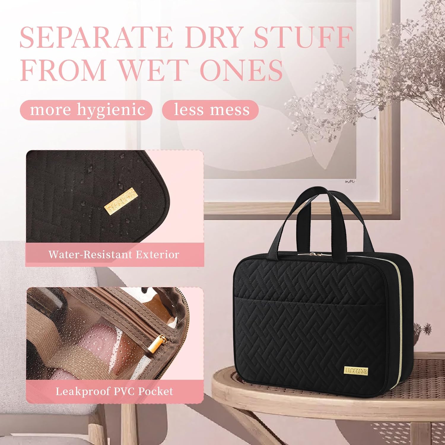 Hanging Travel Toiletry Bag Waterproof with Hook