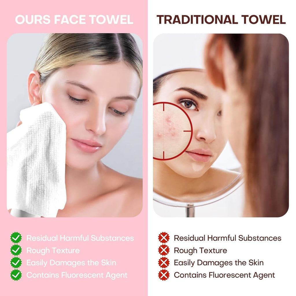 Disposable Face Towel Compressed Towel Tablets for Travel, 12x9 Inch Portable Mini Face Washcloths Reusable Biobased for Gym Hiking Camping Outdoors, Individually Wrapped