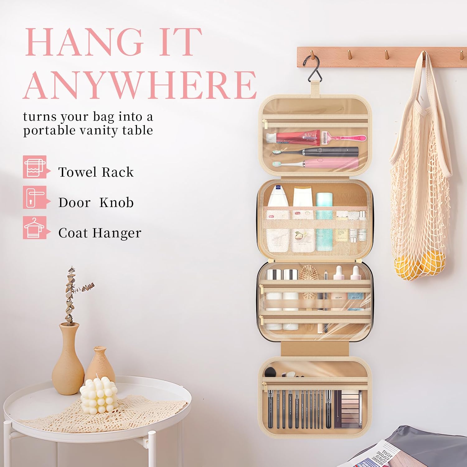 Hanging Travel Toiletry Bag Waterproof with Hook