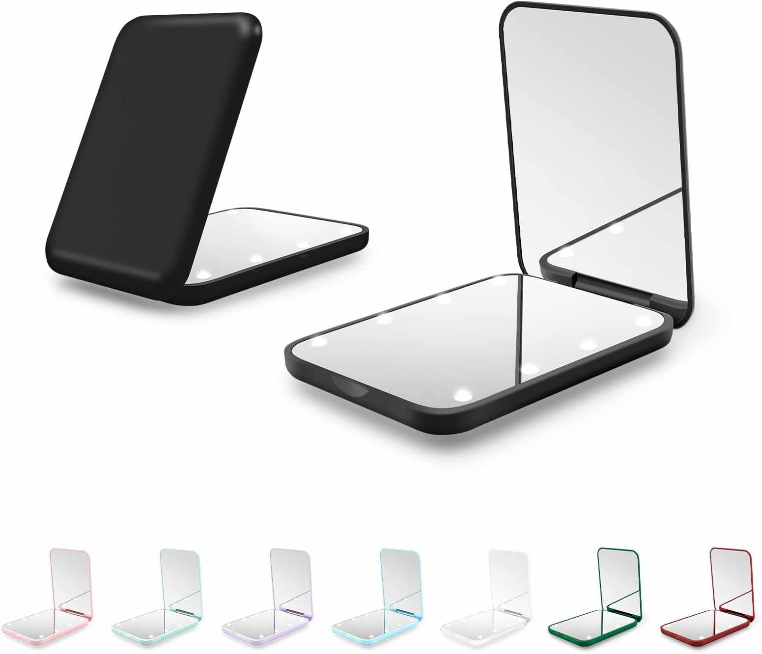 LED Compact Mirror with Light & 3X Magnification Travel