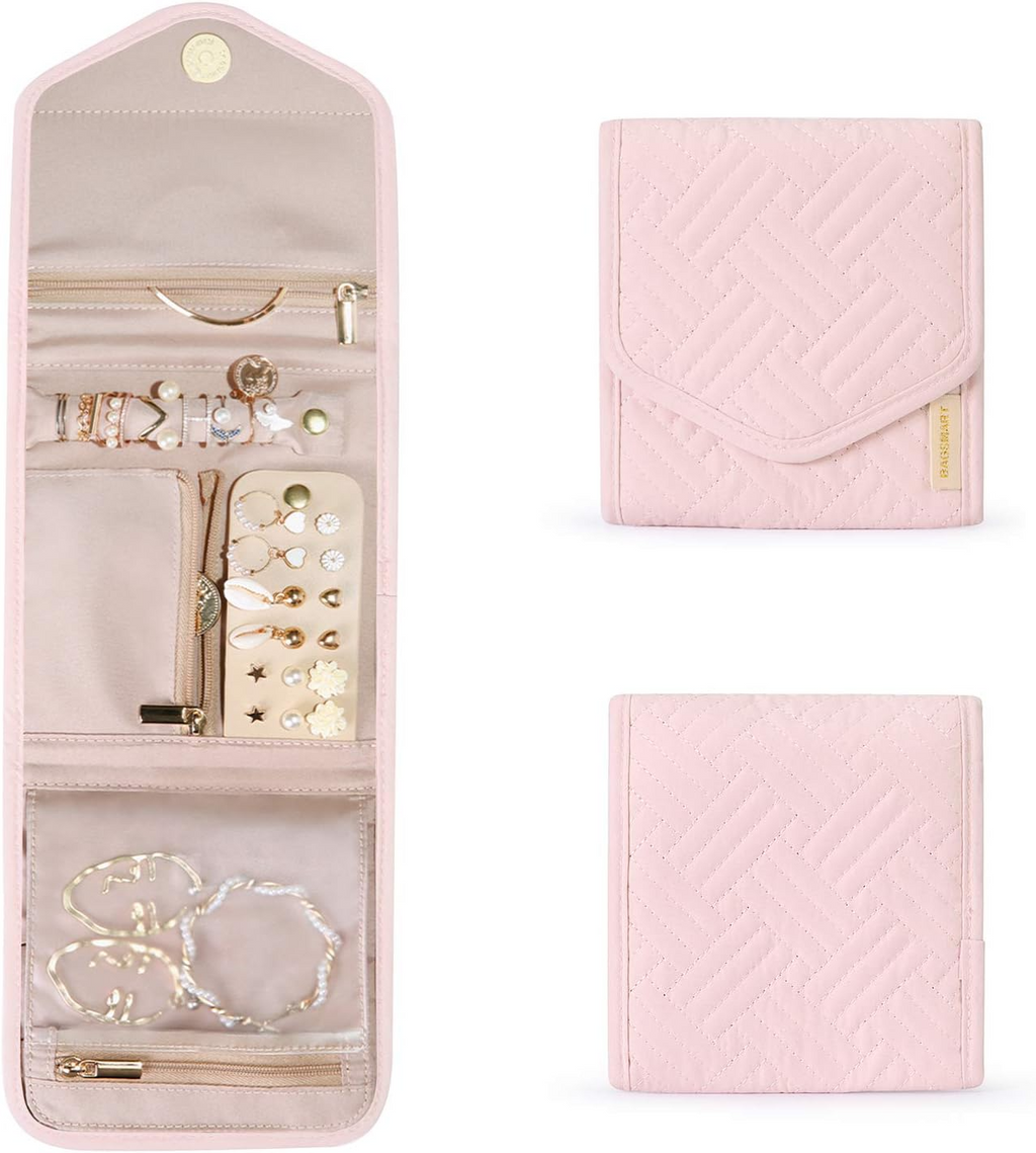 Foldable Travel Jewelry Organizer Case Tangle-Free
