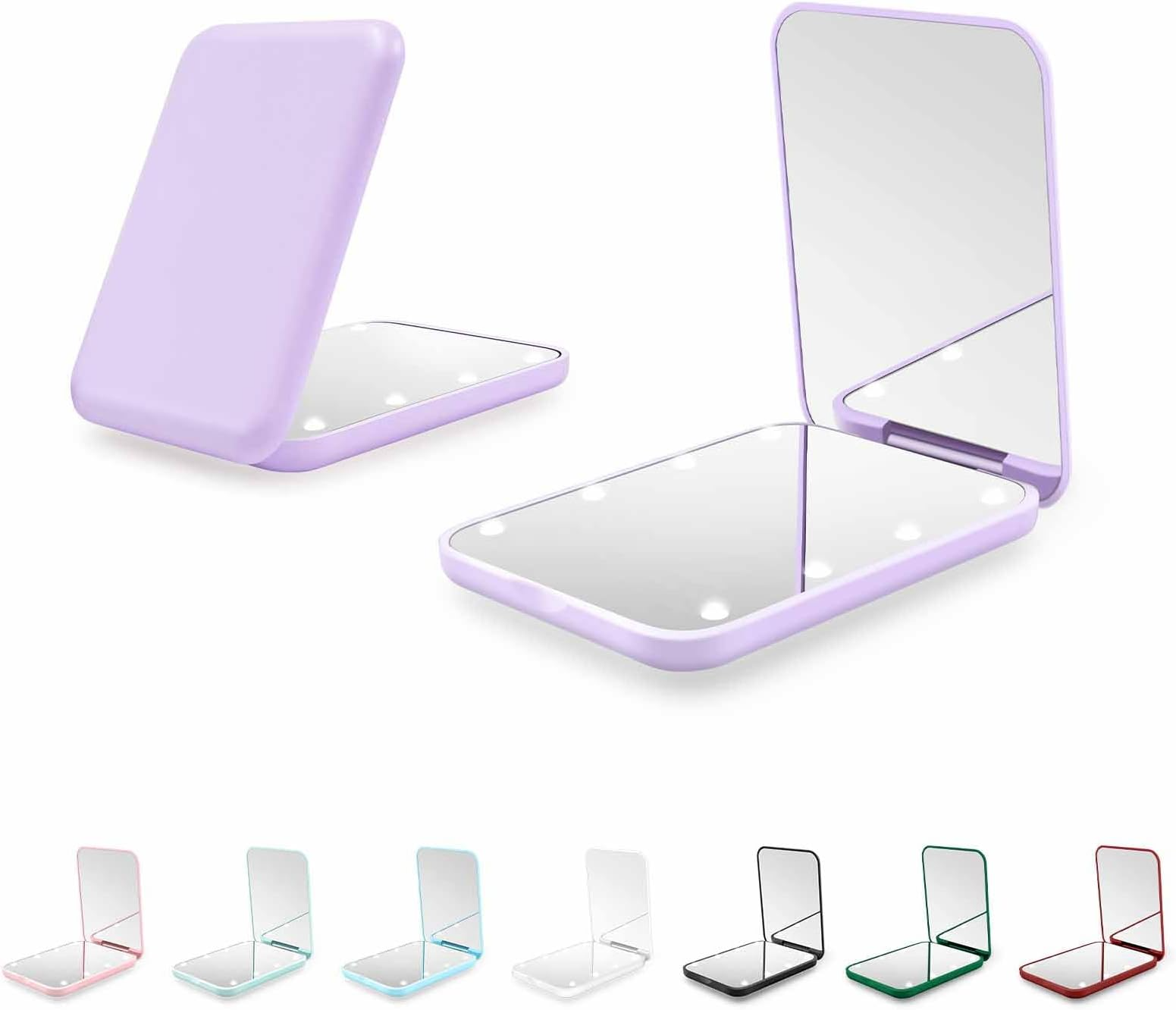 LED Compact Mirror with Light & 3X Magnification Travel