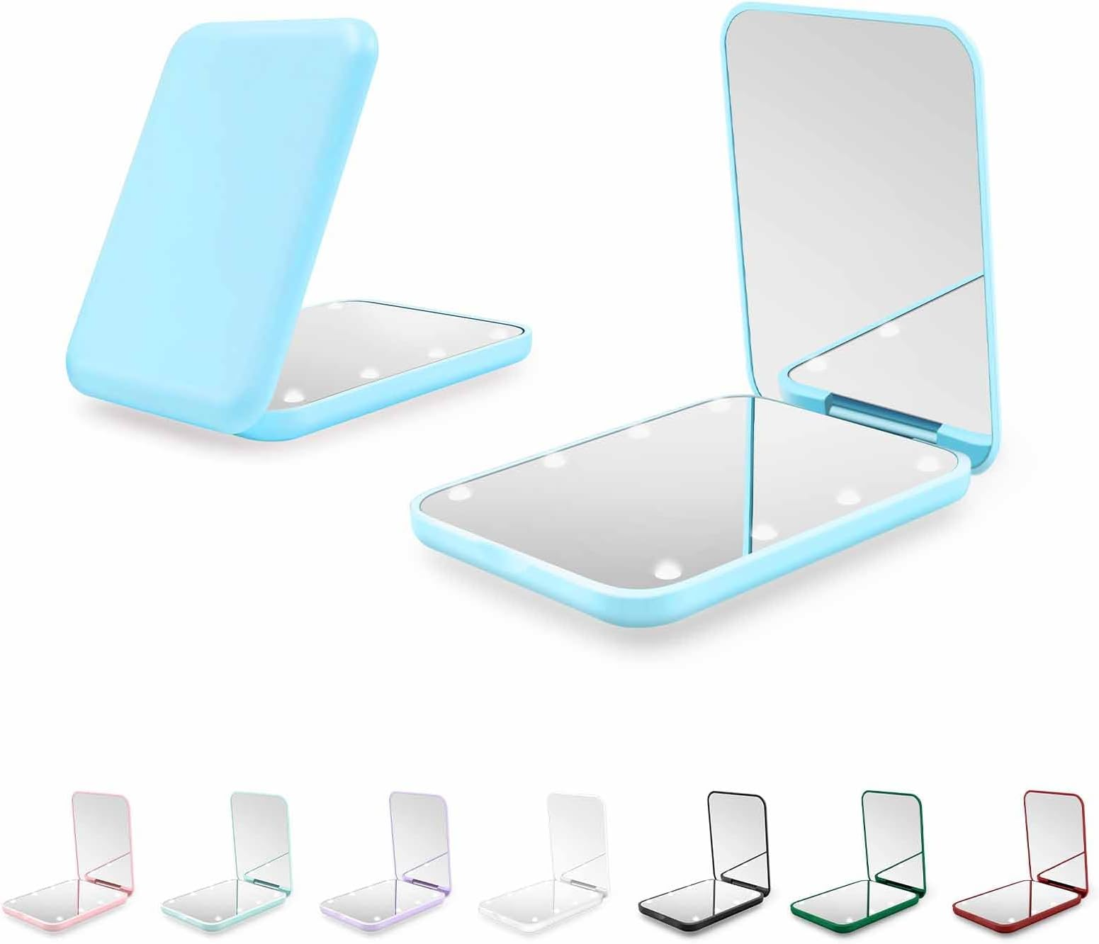 LED Compact Mirror with Light & 3X Magnification Travel