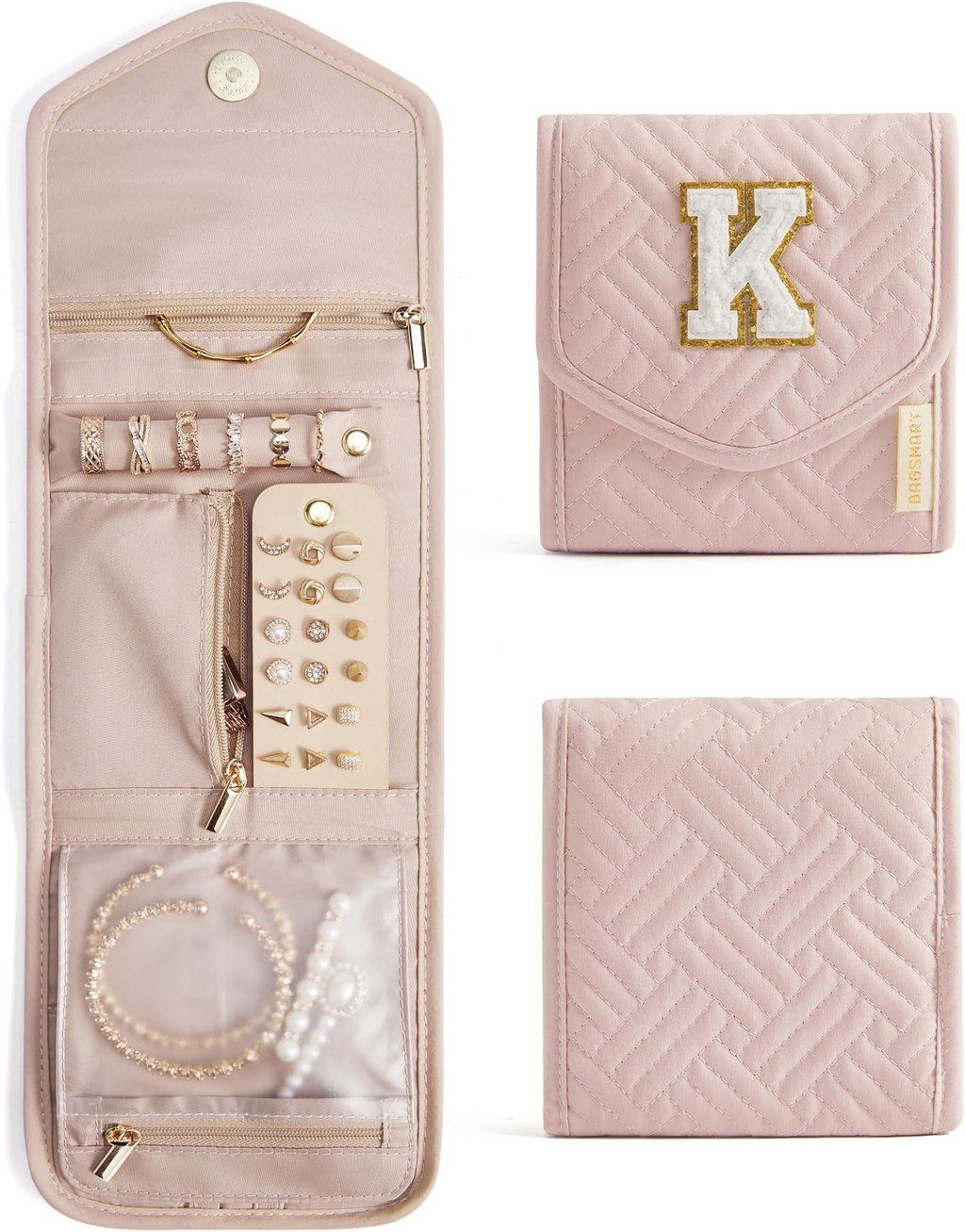 Foldable Travel Jewelry Organizer Case Tangle-Free