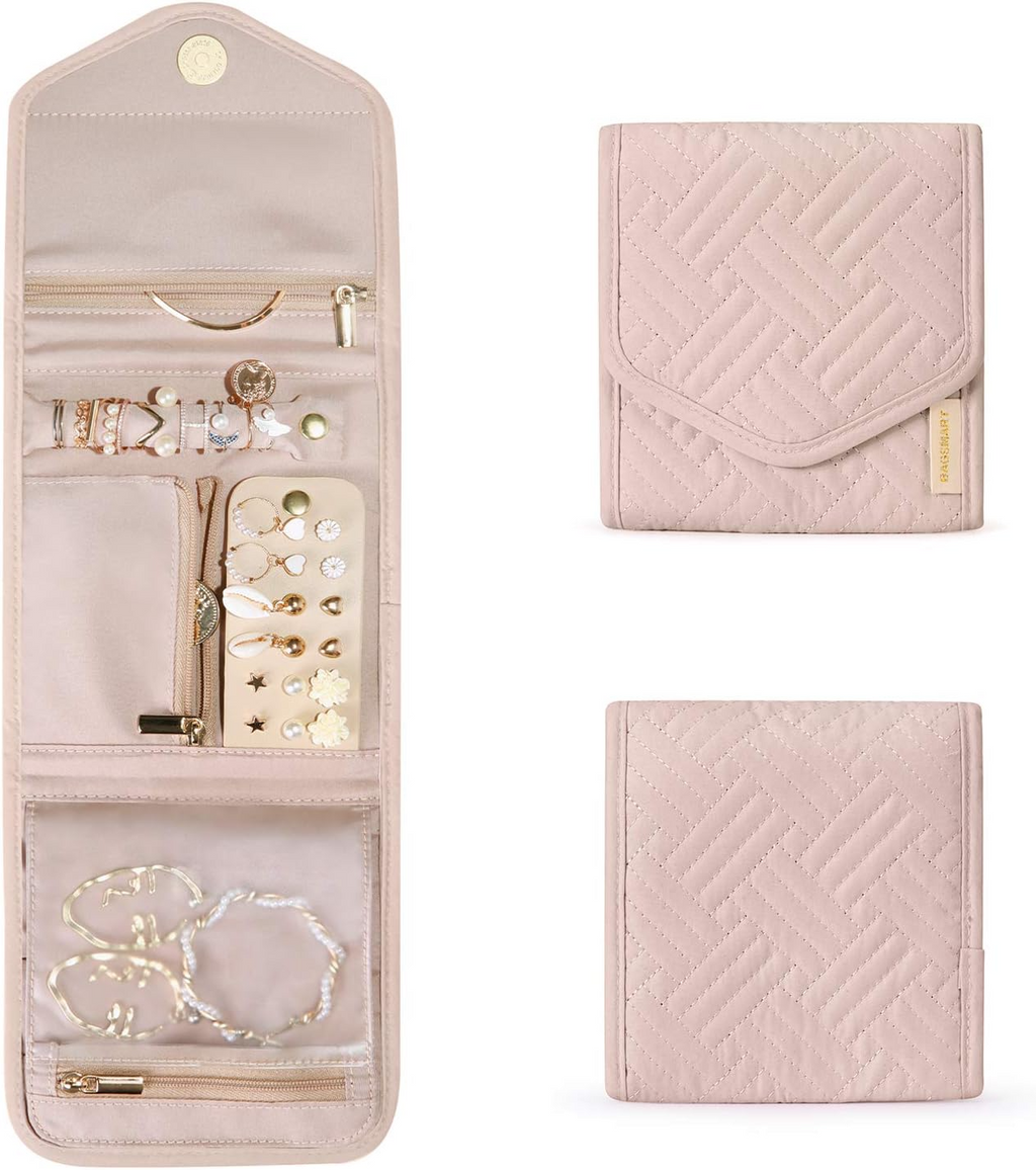 Foldable Travel Jewelry Organizer Case Tangle-Free