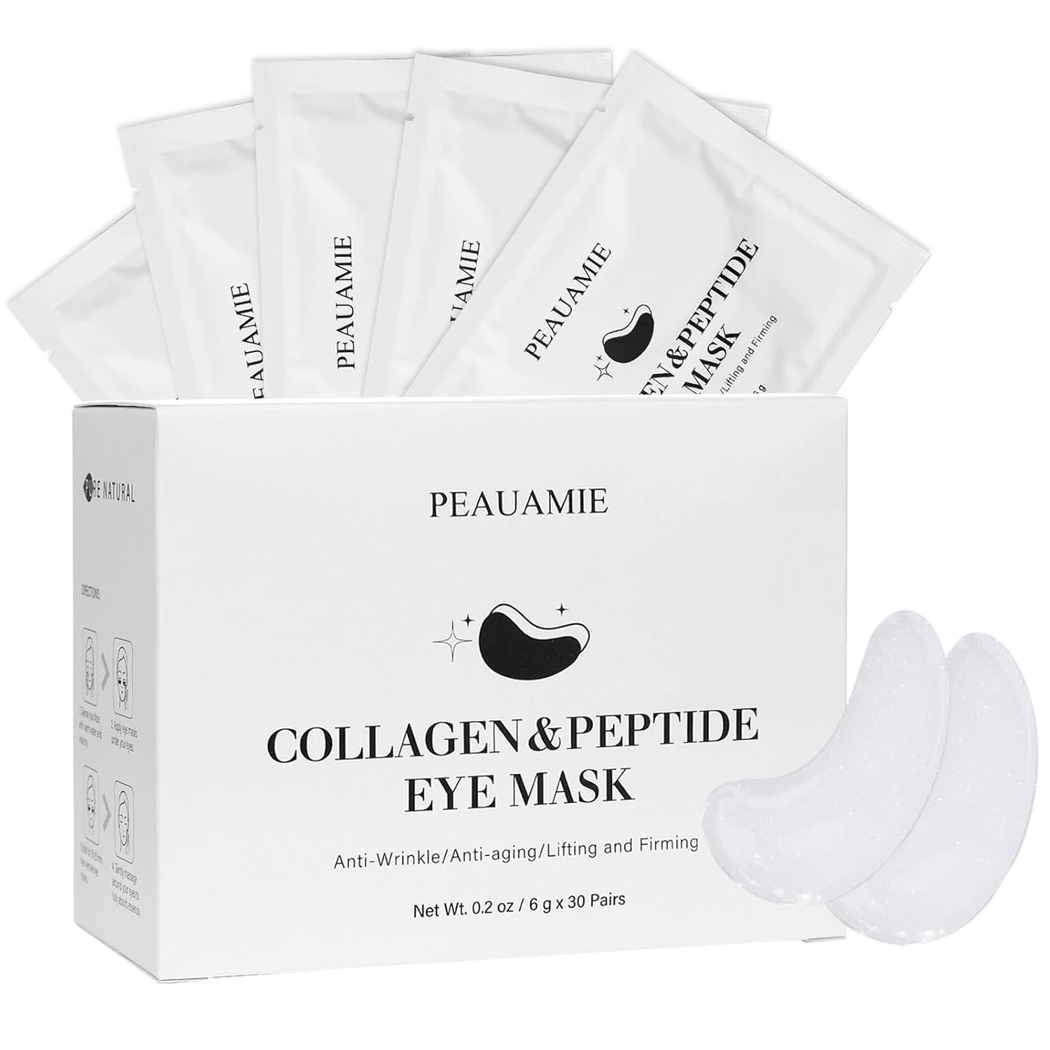30 Pairs Under Eye Patches Gold Rose Hyaluronic Acid