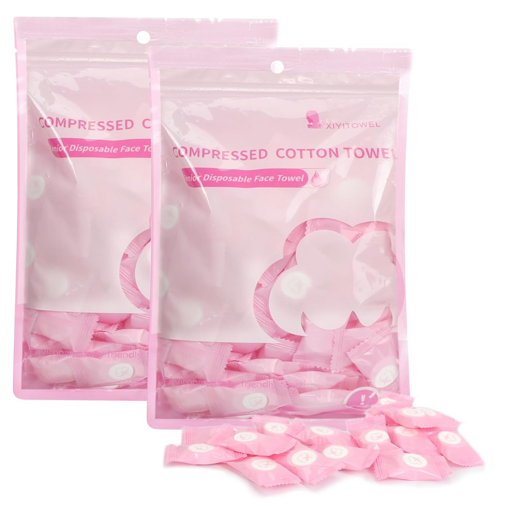Expandable Coin Towels & Travel Face Wipes Set