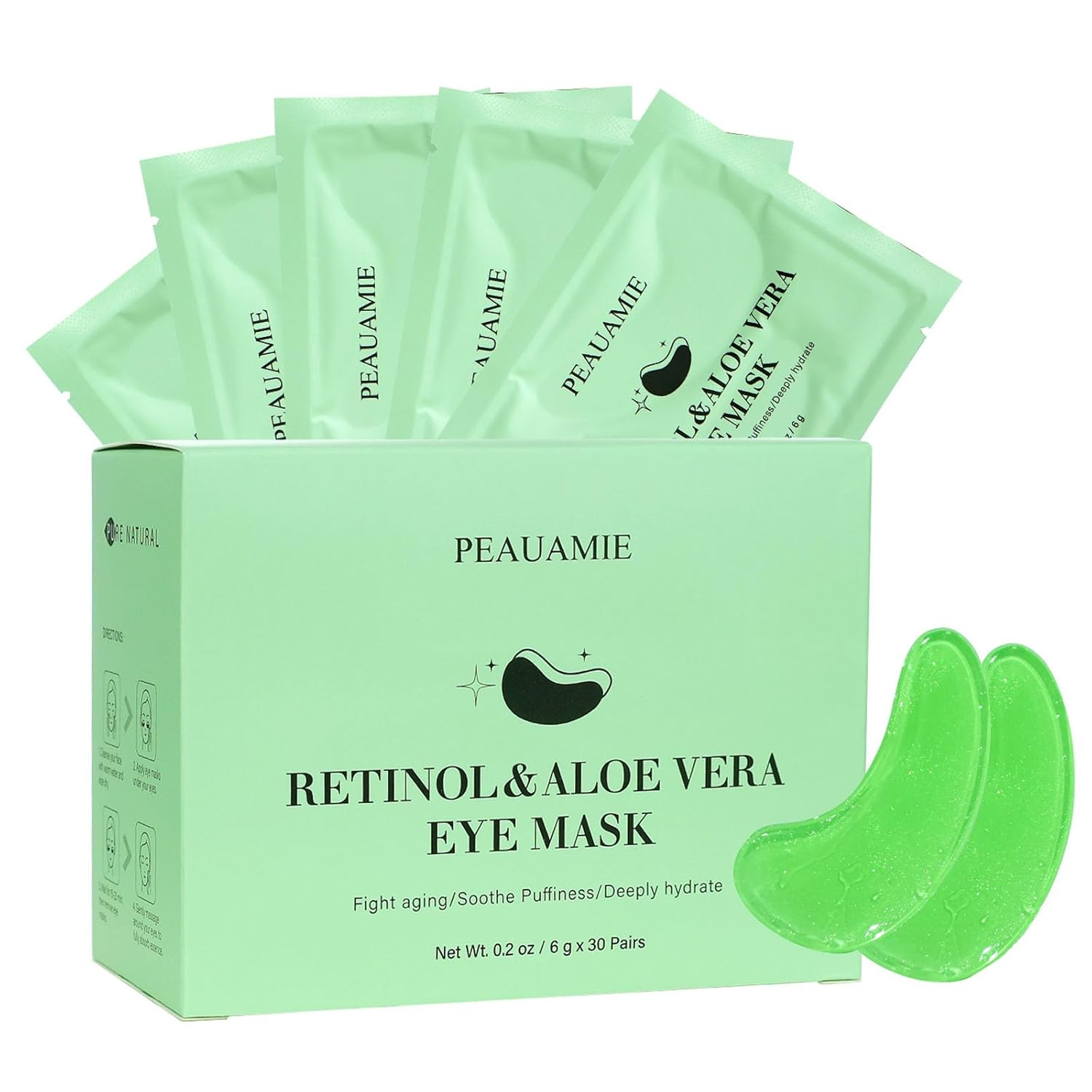 30 Pairs Under Eye Patches Gold Rose Hyaluronic Acid