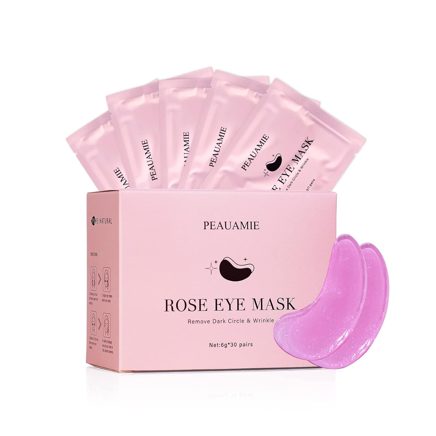 30 Pairs Under Eye Patches Gold Rose Hyaluronic Acid