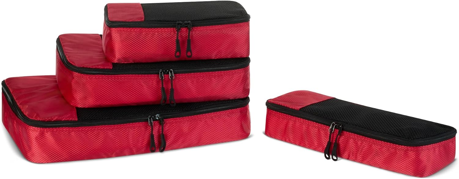 4-Piece Packing Cubes Set for Travel Luggage Organizer