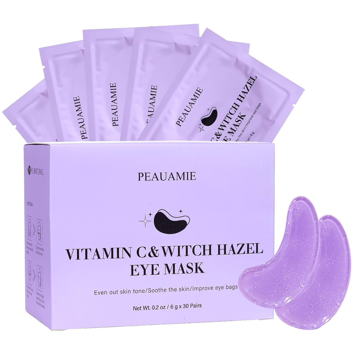 30 Pairs Under Eye Patches Gold Rose Hyaluronic Acid