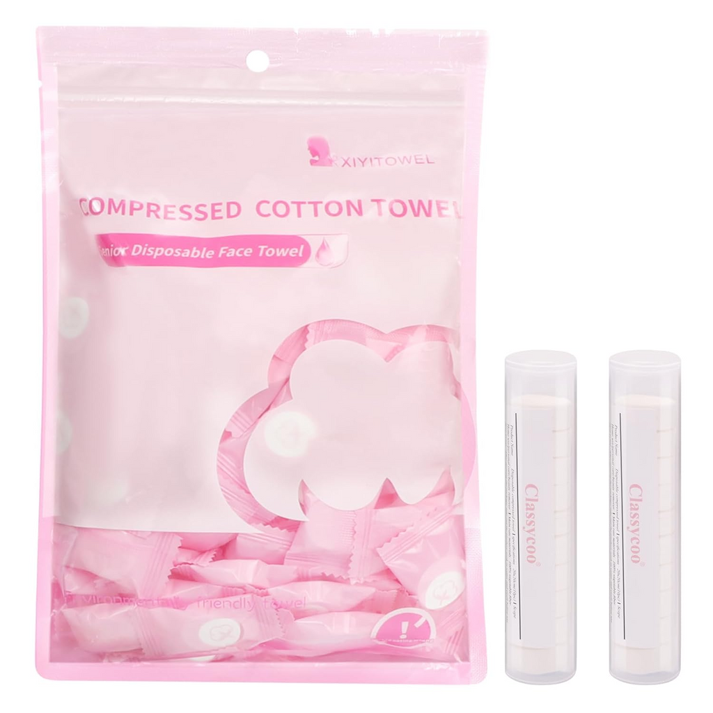 Expandable Coin Towels & Travel Face Wipes Set