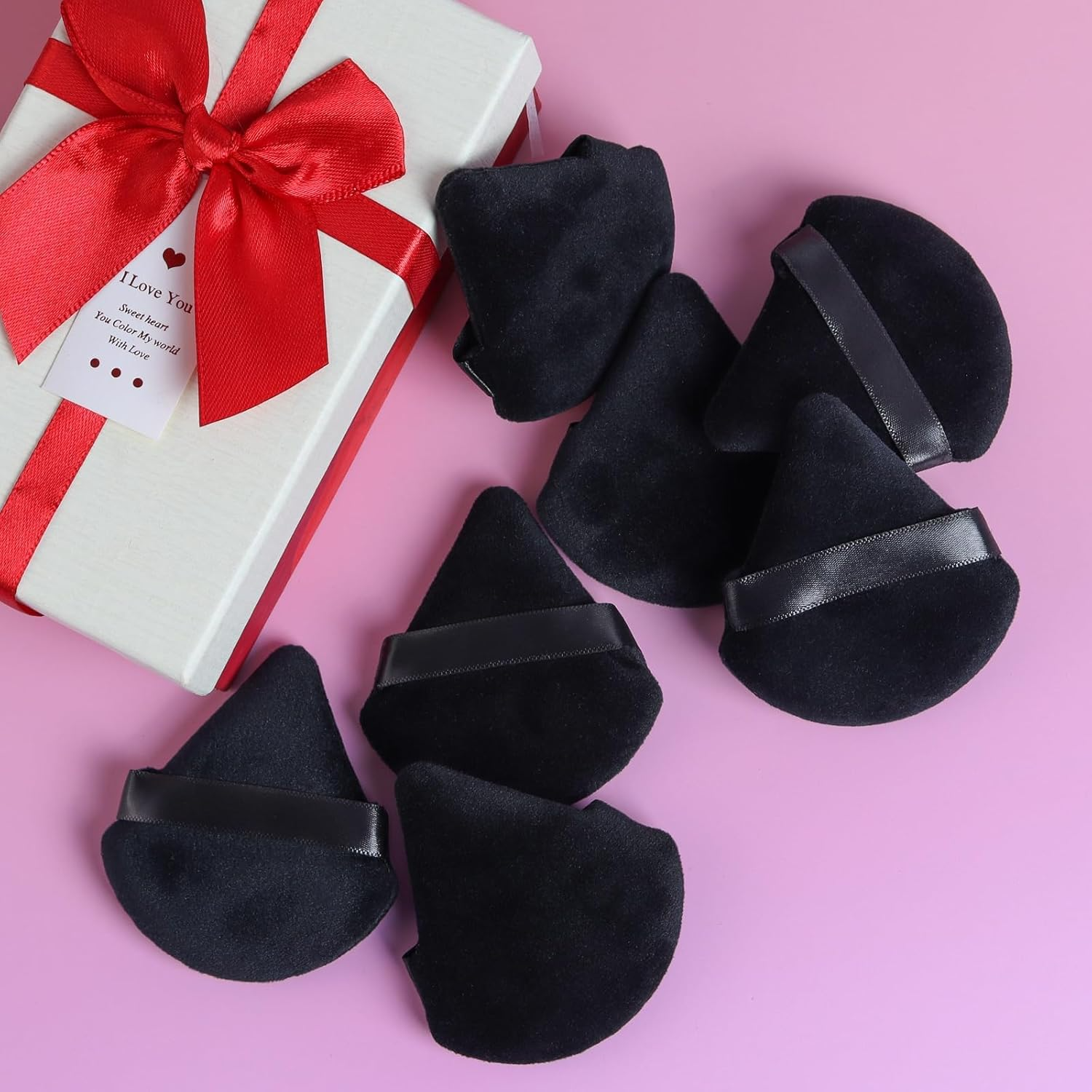 12pc Triangle Powder Puff Set Velvet for Face Makeup
