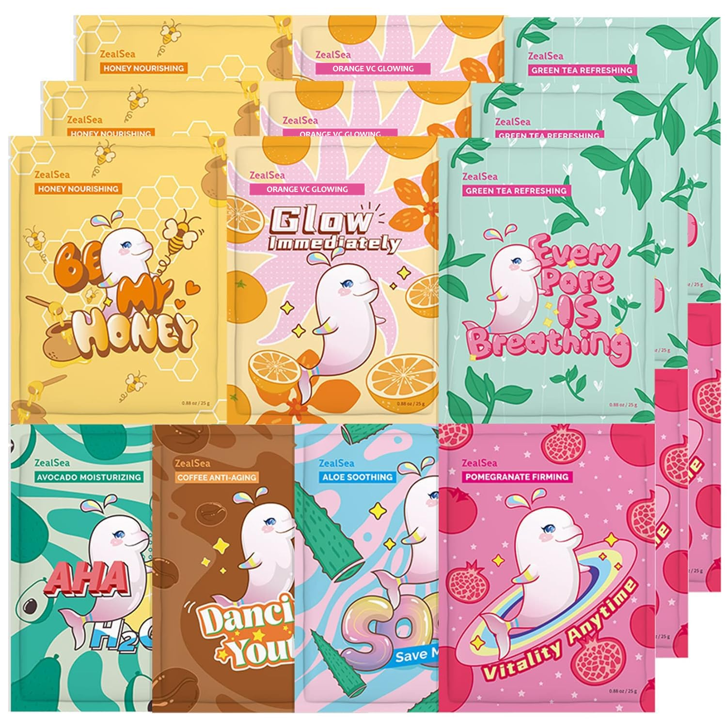7-Day Facial Sheet Mask Set with Botanical Extracts