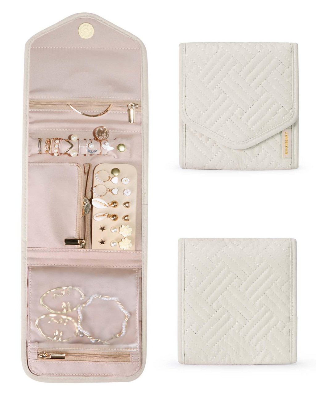 Foldable Travel Jewelry Organizer Case Tangle-Free