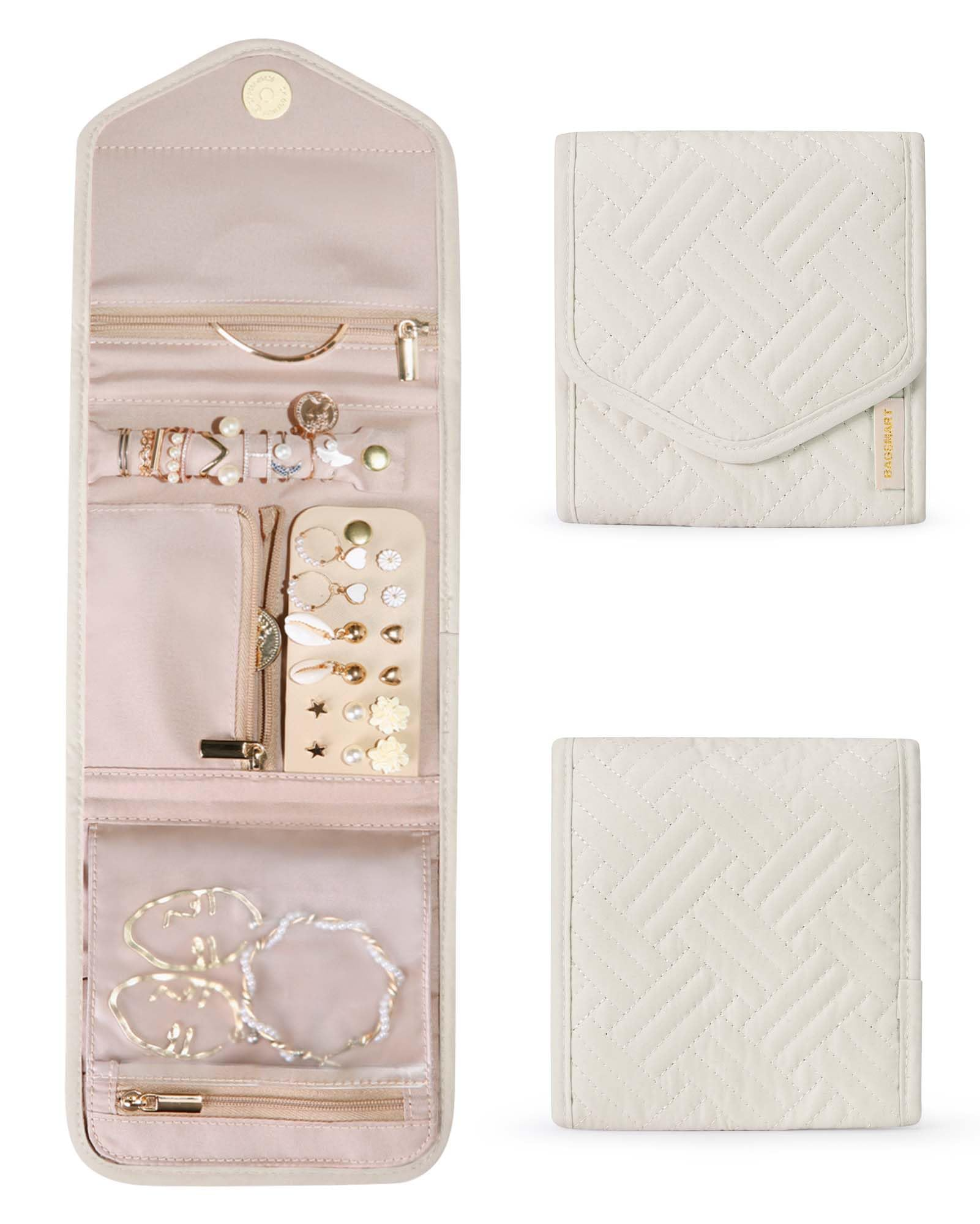 Foldable Travel Jewelry Organizer Case Tangle-Free