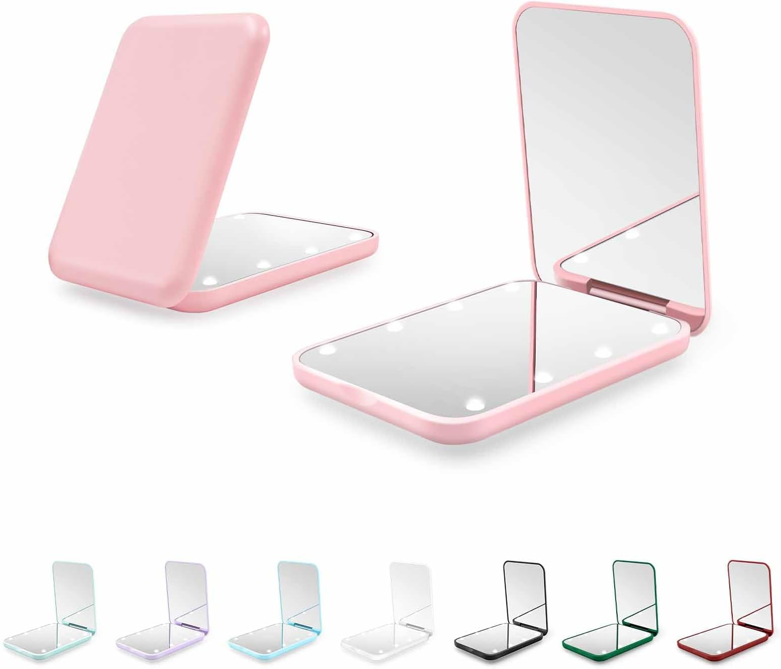 LED Compact Mirror with Light & 3X Magnification Travel